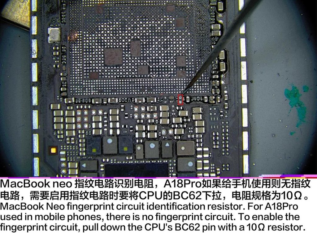 MacBook Parmak İzi Devresi: A18 Pro Entegrasyonunda Karşılaşılan Arızalar ve Teknik Çözümler
