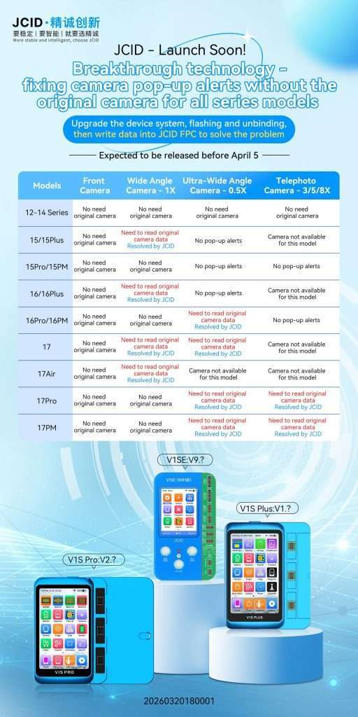 JCID Kamera Onarım Teknolojisi