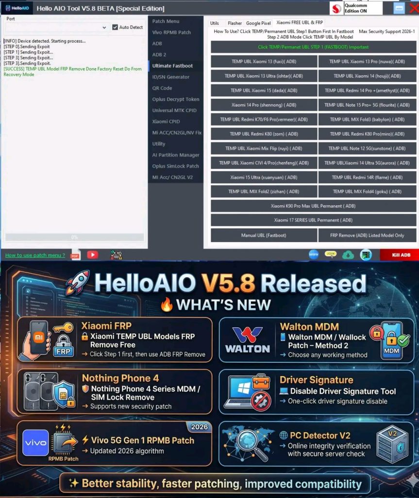 HelloAIO V5.8 BETA Özel Sürümü