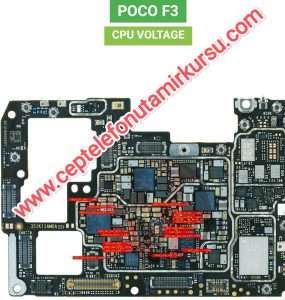 Poco F3 CPU Voltaj Arıza Tespiti ve OnarımTelefon tamiri eğitimi 