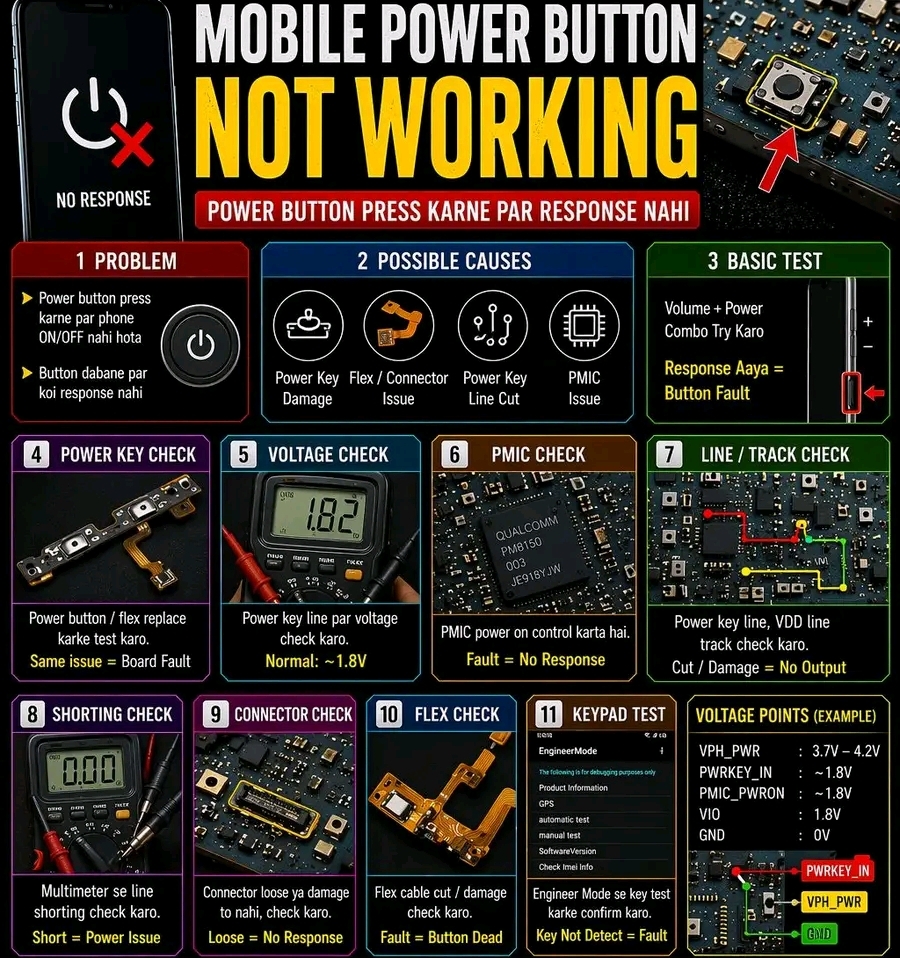 Mobil Telefon Güç Düğmesi Çalışmıyor