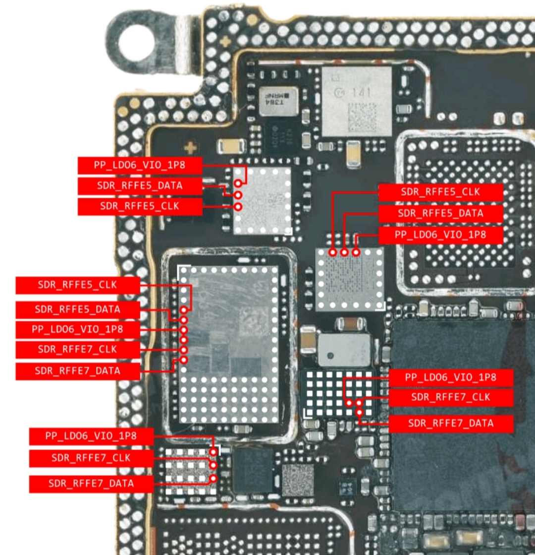 iPhone 13 Pro Max RFFE Test Noktaları