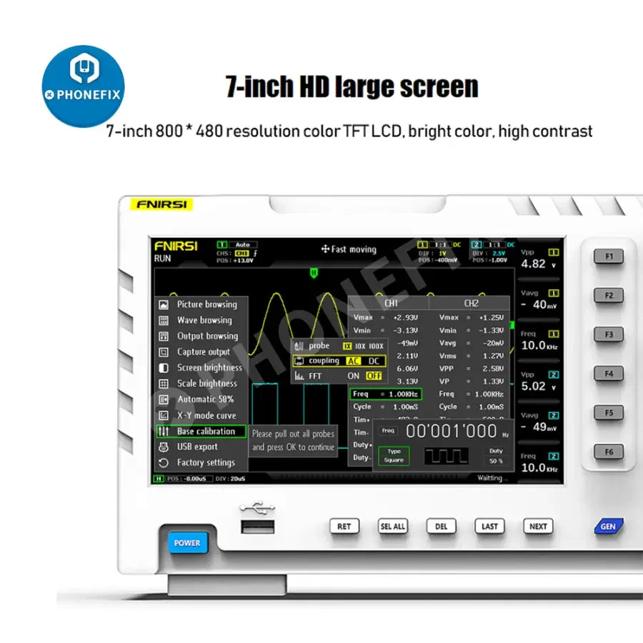 fnirsi 1014d digital oscilloscope dual channel input signal generator china phonefix Cep Telefonu Tamir Kursu 0542 5856892 Teknik servis eğitimi